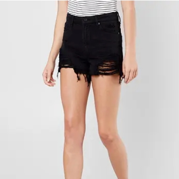 Black KanCan Jean Shorts - Picture 2 of 6